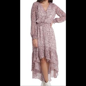 1. State Printed Asymmetrical Midi Dress